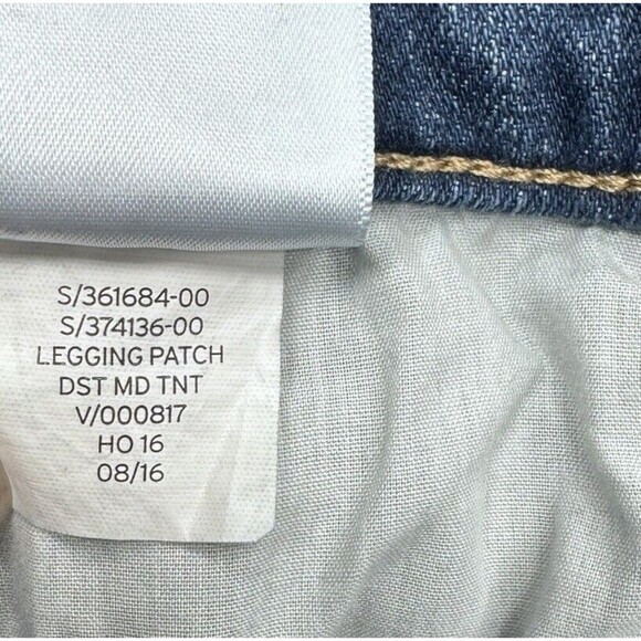 Gap Outlet Legging Jeans Womens 6/28 Patch Distressing Blue Measures 30 x 29.5 - Picture 5 of 12